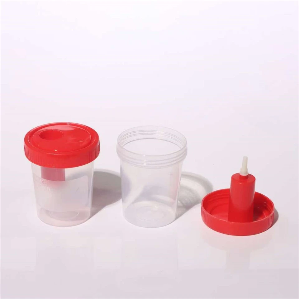 Tek kullanımlık 120ml Vakum İdrar Kupası İdrar Örnek Kapları
